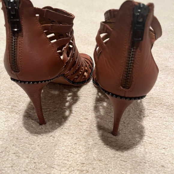 Coach Brown Leather Strappy Shoes - Picture 3 of 8